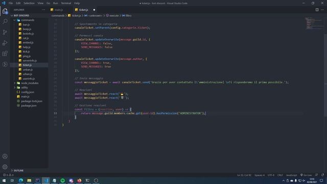 Creare un Bot Discord #19 - Sistema di Ticket (Senza Database) смотреть онлайн