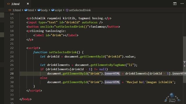 JavaScript asoslari, 53-dars. JavaScript'da DOM bilan ishlash. смотреть онлайн