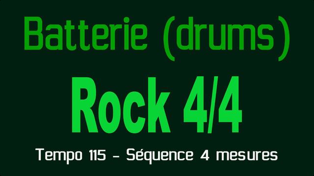 Batterie rock (drums) Tempo 115 смотреть онлайн