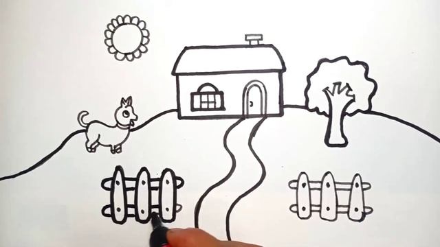 Glitter House and Garden Drawing,Painting and Coloring for Kids,Toddlers #house #dogdrawing #arts смотреть онлайн
