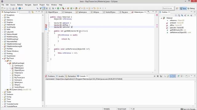 Grafik in Java - Raytracing #11 - Die Materialklasse смотреть онлайн