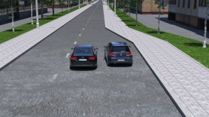 ДТП при сужении дороги.