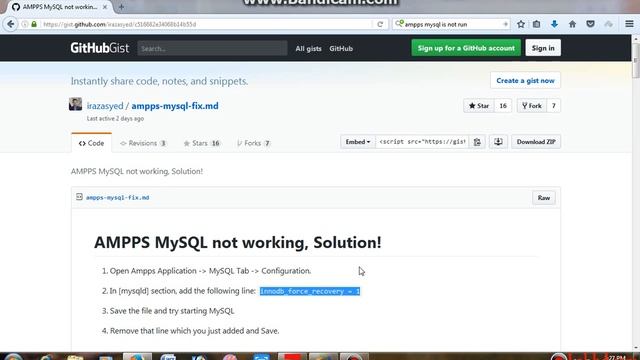 AMPPS MySQL not working Solution!