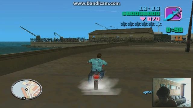 Играем в GTA VICE CITY на компьютере Обороняемся с базуки на корабле смотреть онлайн