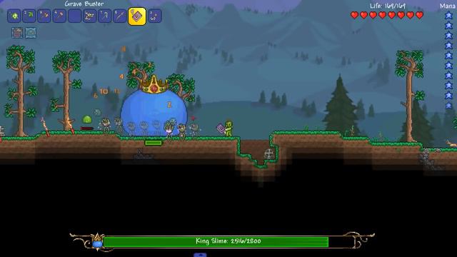 Нашествие гагантских слизней ! Террария с кучей модов || #3 смотреть онлайн