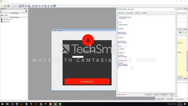 #3 Design login Form Qt and CSS смотреть онлайн