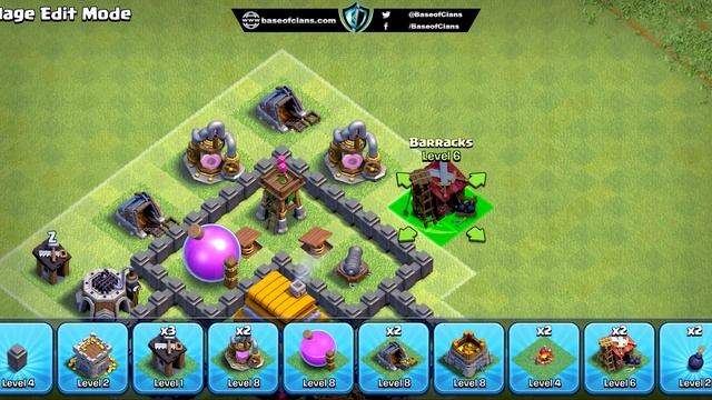 NEW BEST TH4 Hybrid/Trophy/Farming Base 2022 | COC Town Hall 4 (TH4) Base COPY LINK - Clash of Clan смотреть онлайн