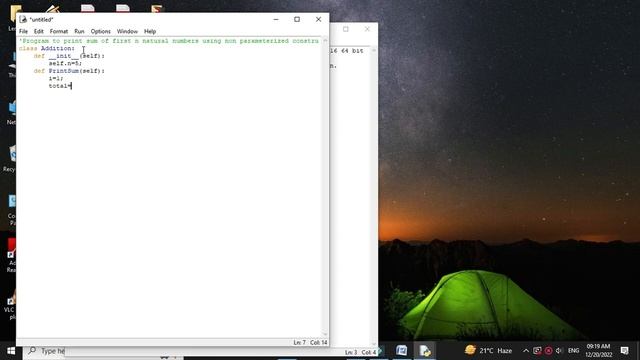 Python Program To Print Sum Of N Numbers Using Non Parameterized Constructor смотреть онлайн