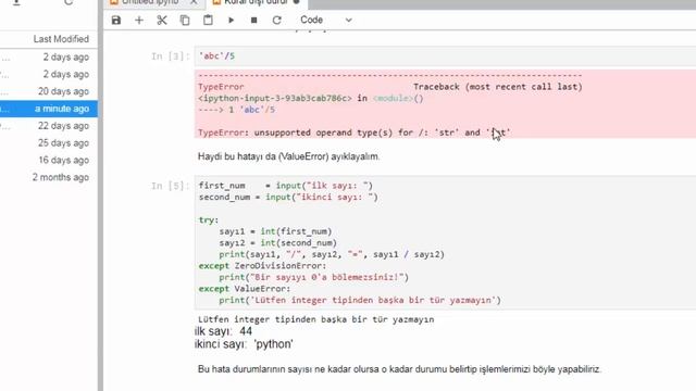 Python3 Dersleri 27 -Kural dışı durum işleme (Hata ayıklama- try ,except,finally) смотреть онлайн