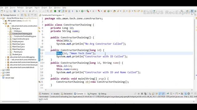 Java Constructors Part-2 | Super Keyword, Constructor Overloading, Chaining, Copy | Examples смотреть онлайн
