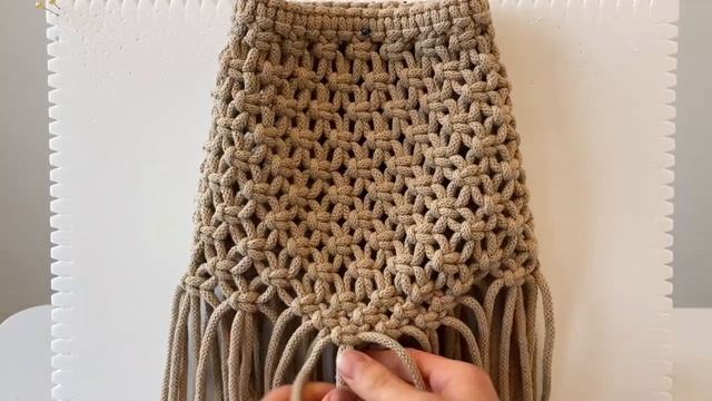 Макраме. Сумочка с ремешком. смотреть онлайн