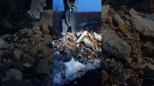 Крашер Hammer FR21 на экскаваторе Caterpillar 320BL смотреть онлайн