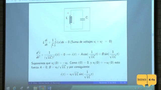Seminario de la Facultad de Ciencias. Profesor Juan Diego Vélez. смотреть онлайн