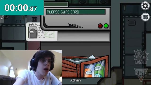 AMONG US| admin swipe card speedrun world record смотреть онлайн
