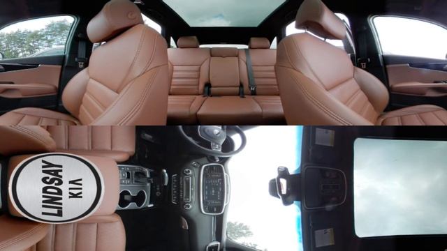 Brown Nappa Leather Interior of the 2019 Kia Sorento SXL available at Lindsay Kia смотреть онлайн
