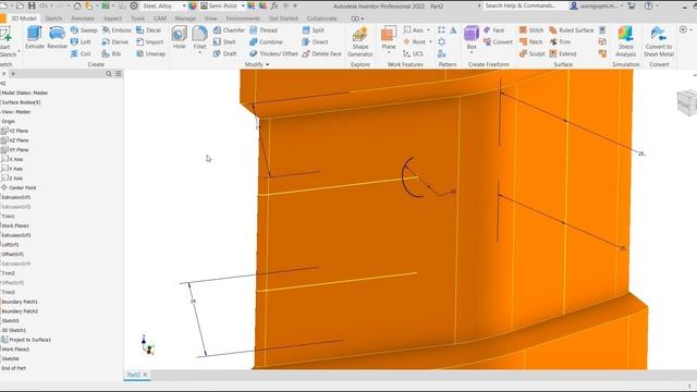 Inventor 2022 Tutorial #251 | 3D Surface modeling Bottle Design смотреть онлайн