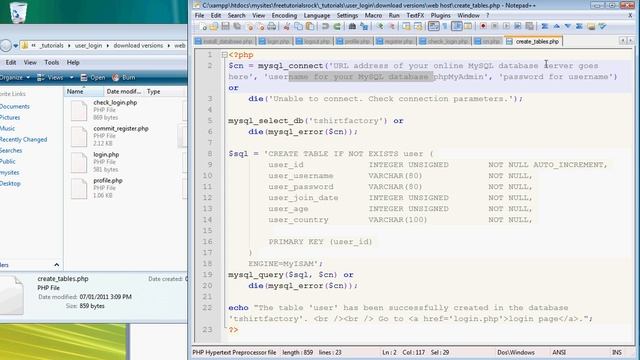PHP & MySQL Register User Login part 8 of 8 смотреть онлайн