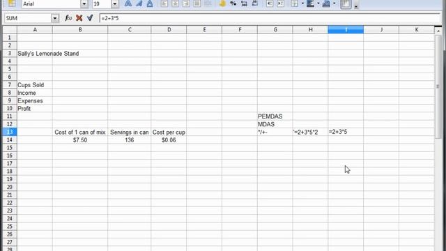 6 - LibreOffice Calc, OpenOffice Calc, Excel Tutorial -- Lemonade Stand Arithmetic смотреть онлайн