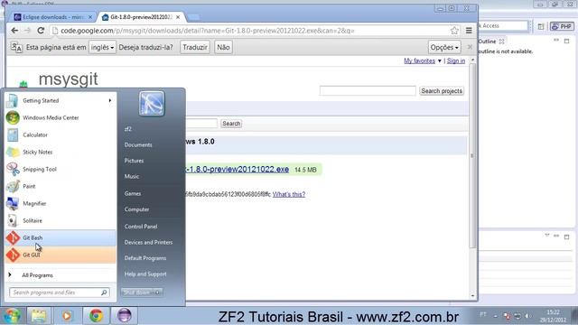 04 - Instalando o msysgit e configurando php path variável de ambiente смотреть онлайн