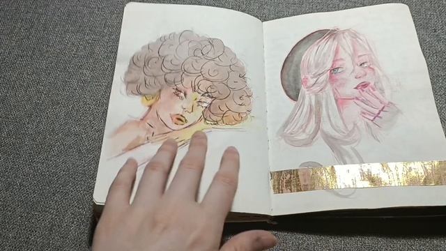 обзор на скетчбук 16// Sketchbook Tour 16//ещё один артблочный скетчбук// смотреть онлайн