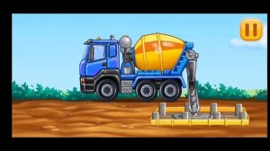 Мультик про машинки. Бетономешалка.