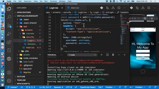 49. Cursos Virtuales - App con ReactNative - Login con RN expo смотреть онлайн
