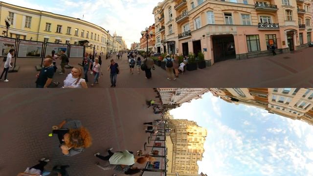 Панорамное Видео 360 VR 4K для очков виртуальной реальности. Москва, Арбат Samsung Gear 360