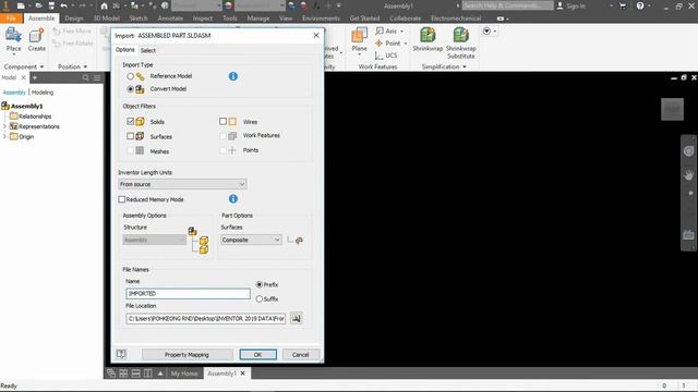 IMPORT FROM SOLIDWORKS TO INVENTOR 2019 смотреть онлайн