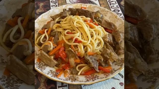 Спагетти в подливе / подлива / спагетти / говядина / паста смотреть онлайн