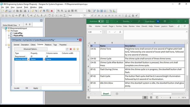 #12 IBM Rhapsody-TipOfTheDay: Import requirements from Excel the easy way смотреть онлайн
