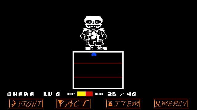 UnderTale:Neutral Run Sans Fight Remake New Update смотреть онлайн