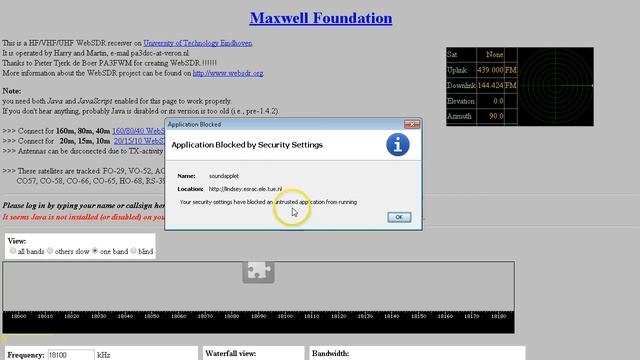WebSDR and JAVA Security смотреть онлайн