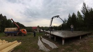 заливка фундаментной плиты на ж/б сваях