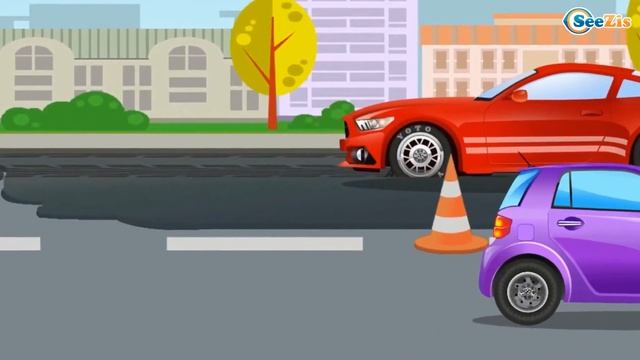 The Tow Truck and Car Service - Car Race Cartoon for kids - Cars & Trucks Cartoons Episode 32 смотреть онлайн
