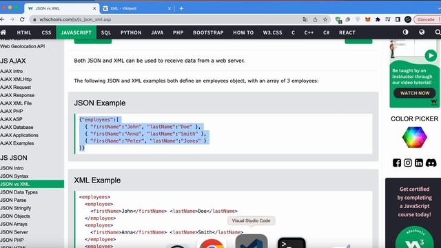 JSON ile XML Arasındaki Farklar | Temel JSON Dersleri - 3 смотреть онлайн