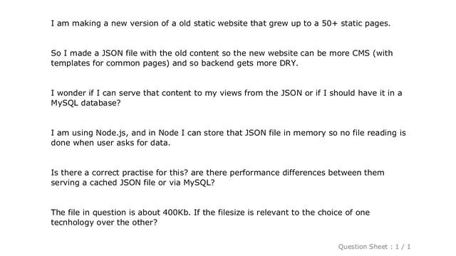MySQL : serve content from file vs database in node смотреть онлайн