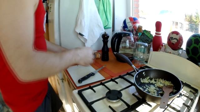 Мужская спортивная яичница с помидорами. Мой вкусный рецепт.