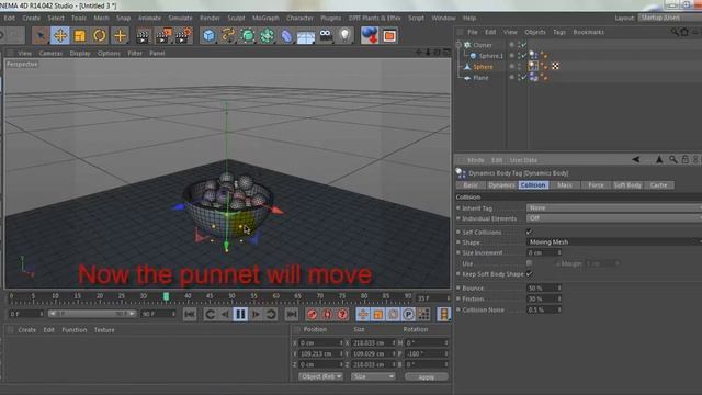 Cinema 4D - RIGID BODY COLLIDER BODY 2