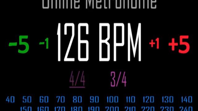Metronomo Online - Online Metronome - 126 BPM 3/4 смотреть онлайн