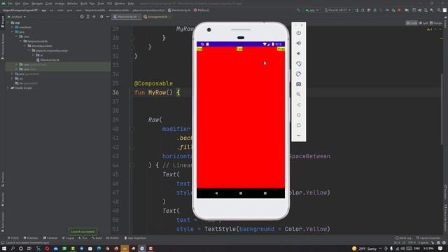 Android Jetpack Compose - Layouts - Row ( ) смотреть онлайн