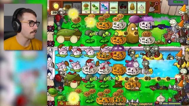 Can I Survive The GIGA GARGANTUAR!? (Plants Vs Zombies)