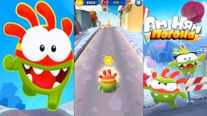 Om Nom Run #1 Новые Приключения АМНЯМА - Прохождение и геймплей  (мобильная игра) Ам Ням Погоня