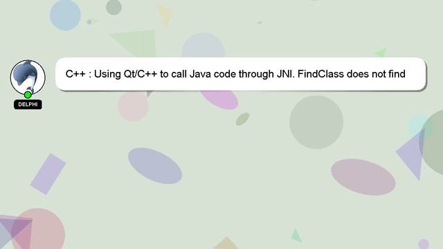C++ : Using Qt/C++ to call Java code through JNI. FindClass does not find class смотреть онлайн