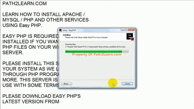 learn to install easy php which is a php server included mysql apache and other services смотреть онлайн