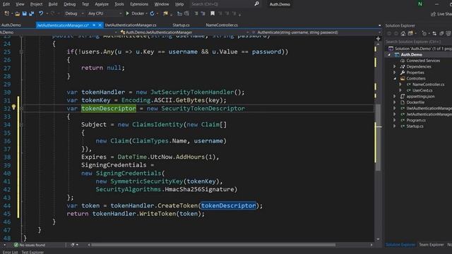 ASP.NET Core Authentication with JWT (JSON Web Token) смотреть онлайн