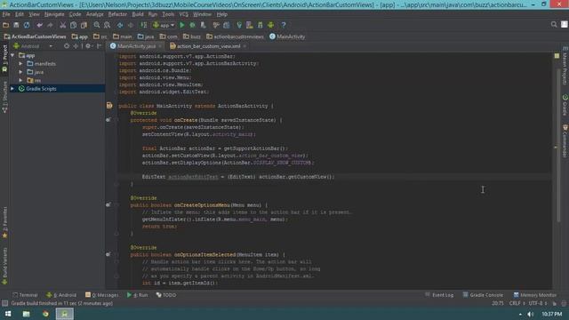 ? Action Bars: Custom Views • Action Bars and Navigation Drawers • Mobile Dev w/ Android • (Pt. 51) смотреть онлайн