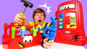 Автомастерская: заправочка, бульдозер и самолет! Крутые видео для мальчиков про машинки