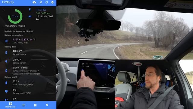 EVNotify and VW Id.3 - Battery temp and kW charging speed смотреть онлайн