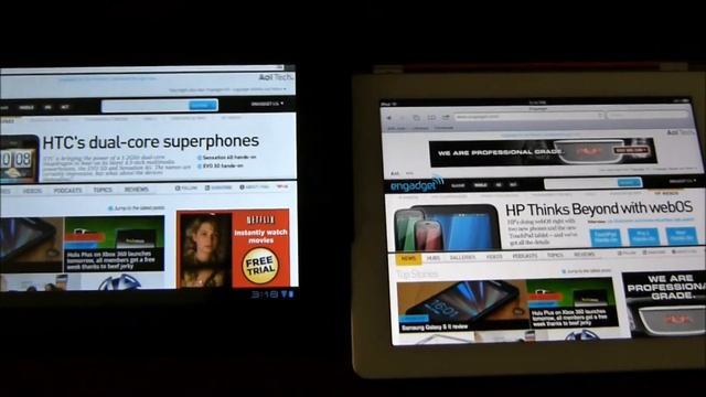 IPS Display Eee Pad Transfomer Vs Ipad 1,2 смотреть онлайн