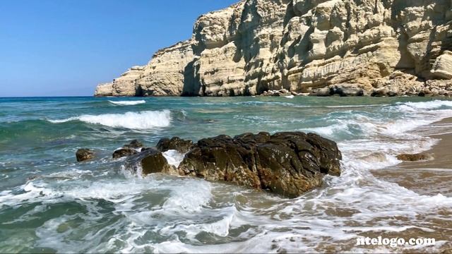 Red Beach-nudist Beach Matala South Crete, Κόκκινη παραλία, Μάταλα